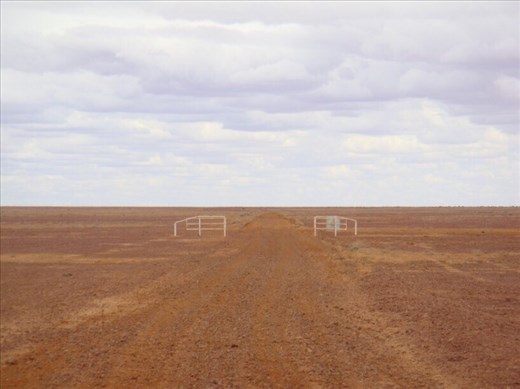 Keep your eyes peeled for signage, Turnoff to Walkers Crossing Track, Sturt Stony Desert, SA