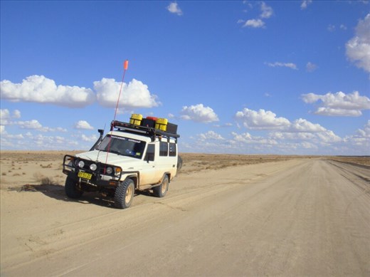 Necessary (picture) break, nearing Innamincka, SA