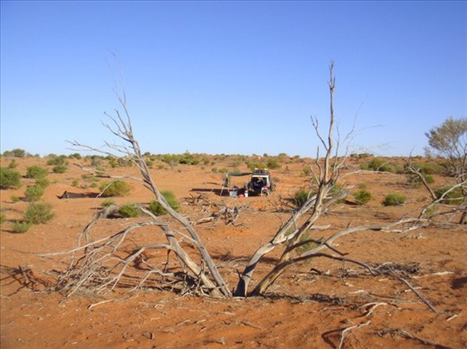 Our camp for the night, Strzelecki Desert, SA