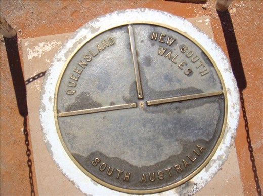 Cameron Corner, where three states meet: QLD, NSW & SA