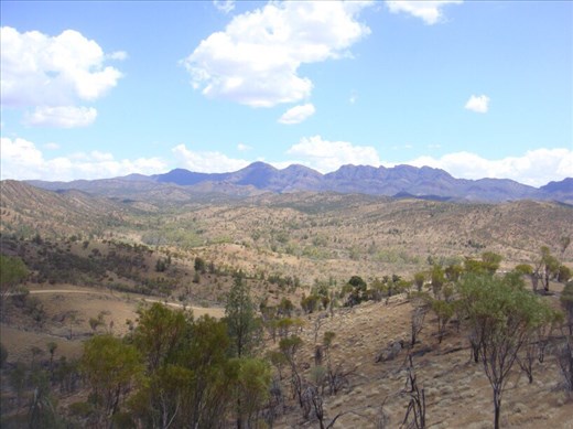 On Bunyeroo Valley Lookout, looking towards Wilpena Pound, Flinders Ranges NP, SA