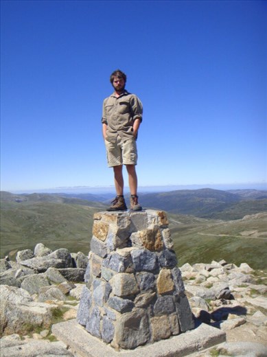 Standing on the roof of Australia, Mt. Kosciuszko (2228m), Kosciuszko NP, NSW