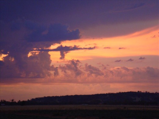 Storm front moving in at sunset, Canowindra, NSW.