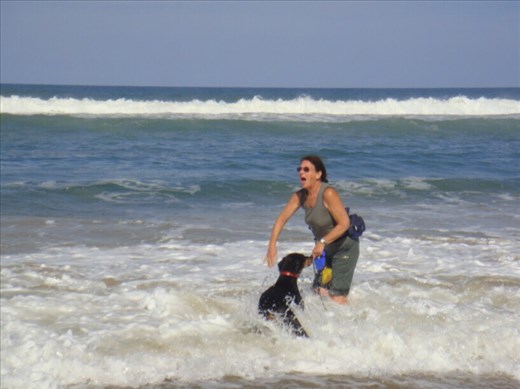 Breaking the waves, Old Bar beach, NSW.