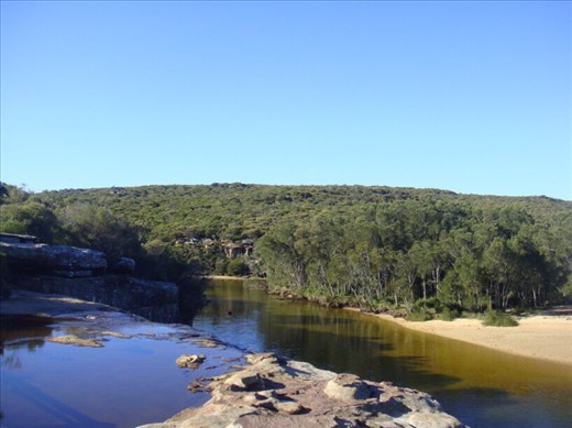Wattamolla falls and creek, Royal NP, NSW.