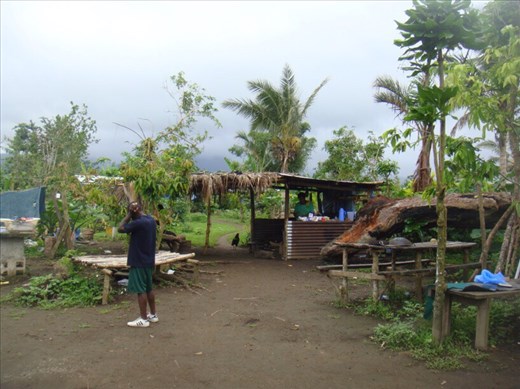 Maurice having a kava hangover, Prima, Efate.