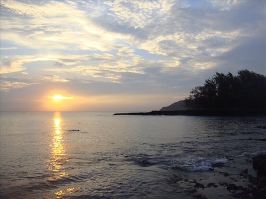 View from Caroline Bay village, Malekula.