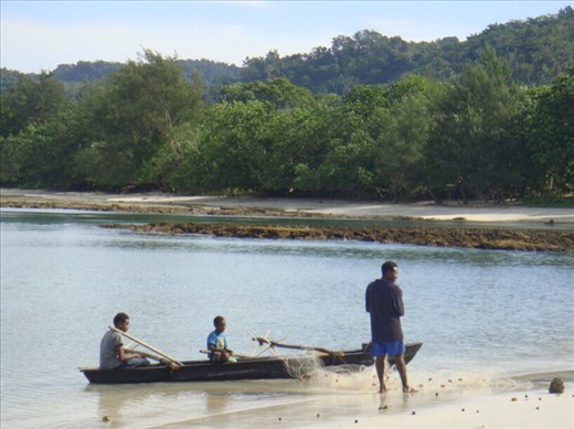 Ready to fish, Caroline Bay, Malekula.