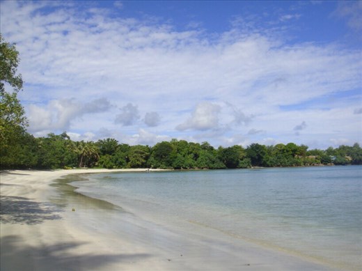 Looking towards Caroline Bay village, Malekula.