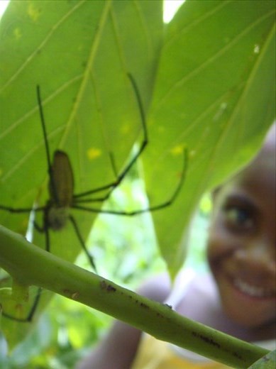 Out here the kids are something else, Ashila smiling, Caroline Bay, Malekula.
