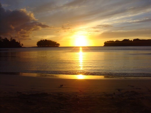 The end of another perfect day, Caroline Bay, Malekula.