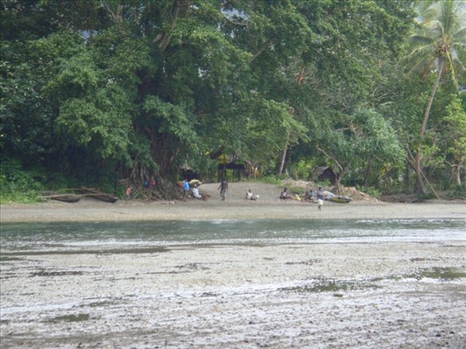 Figuring out how to cross the lagoon, Southwest Bay, Malekula.
