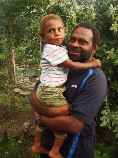 Chanel with Elieta, Caroline Bay, Malekula.