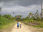 Antoine and Hipio out for a stroll, White Sand road, Tanna.: by thomasz, Views[152]