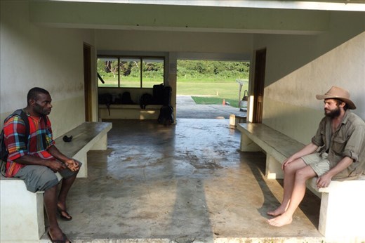 At the airport terminal, Southwest Bay, Malekula.