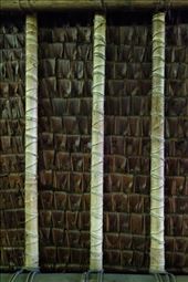 Tatched roof (coconut leaf), no nails in sight, Lombaha, Ambae.: by thomasz, Views[197]