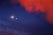Volcanic smoke encircling the moon and stars, Mt. Yasur, Tanna.: by thomasz, Views[186]