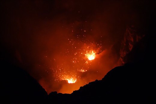 Constantly erupting vents, Mt. Yasur, Tanna.