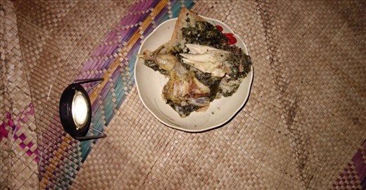 Our meal goodbye, Lownelapen, Tanna.