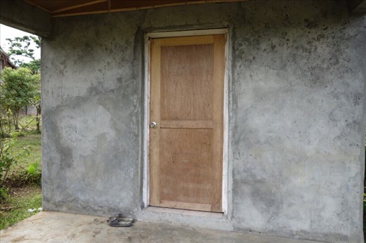Door to our sleeping quarters (a future shop), Lownelapen, Tanna.