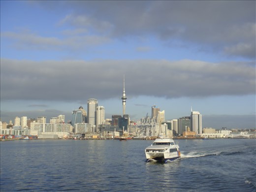 On the ferry to Rongitoto Island, Auckland harbour.