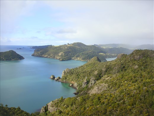 Whangaroa harbour panorama, Duke's nose, Whangaroa harbour, Northland.