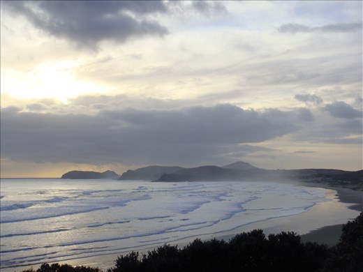 Twilight beach, Te Paki Reserve, Northland.