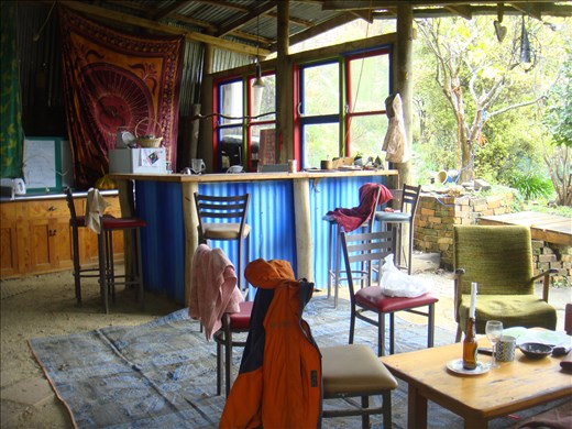 The camp kitchen, helpx in Tapu, Coromandel Peninsula.