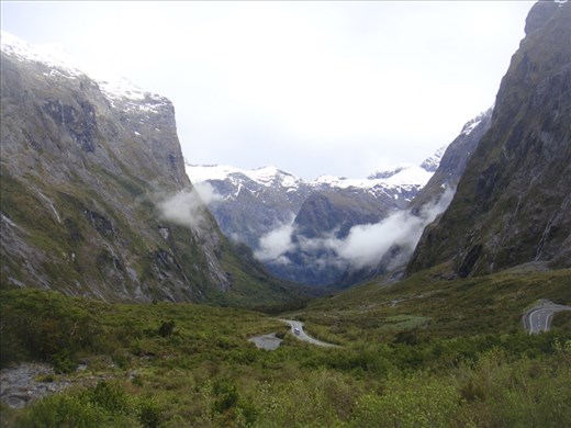 Driving through Fiordland