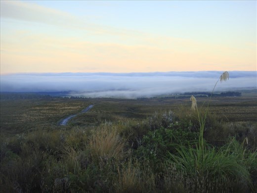 Out of the cloud cover, Tongariro NP