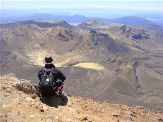 Looking out over a volcanic wasteland, Tongariro NP