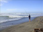 Fishing, Waikari river mouth: by thomasz, Views[154]