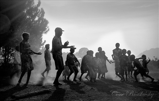 Kid´s playing in a remote field in Madagascar´s province.