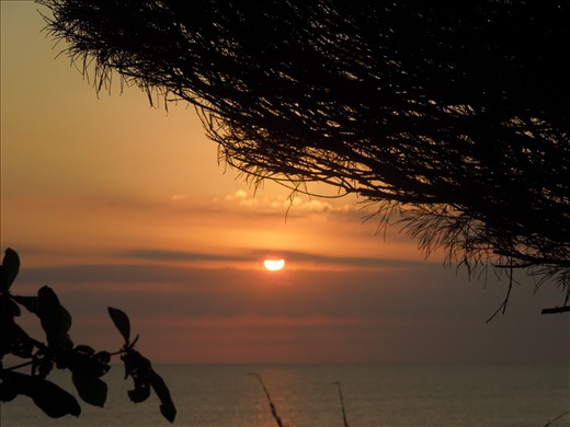 Sunset over Indian Ocean