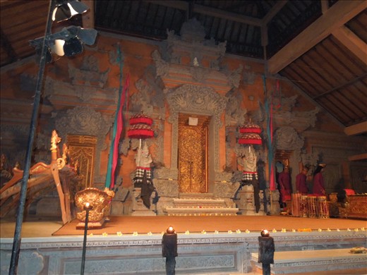The stage for Legong dance