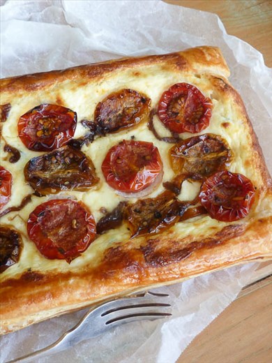 Slow Roasted Tomato & Quark Tart Closeup 1