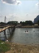 Another rickety bamboo bridge.
Vang Vieng, Laos.: by tigerlillytravels, Views[315]