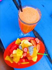 Do not eat fresh fruit or juices in tropic. Right.: by tiinakokki, Views[211]