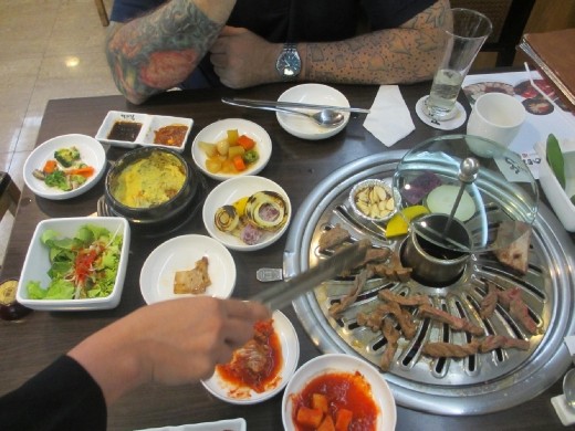 Korean bbq (aaaahhhh!!) with Todd