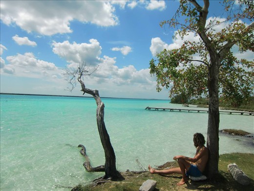 the lagoon of the seven colours, Quintana Roo, Mexico