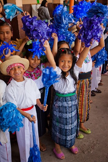 Students of the underfunded Valley of the Pines school in Parramos, Guatemala energetically welcomed a group of volunteers to their town. For the following week, the volunteers provided free medical aid out of a makeshift clinic within the school.
