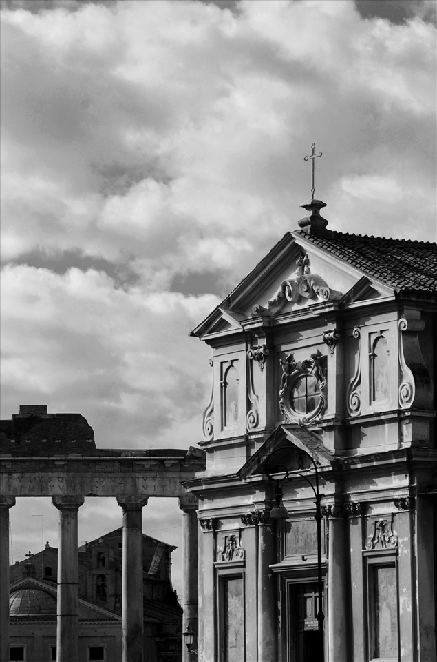 A Chapel overlooking the site of the Roman Forum. The heart of classical Rome. 