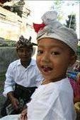 Made (left) and his nephew dressed in traditional temple garb waiting for the procession to begin.: by timshel_jackson, Views[501]