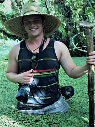 Swampwalk near a hidden cluster of Ghost Orchids