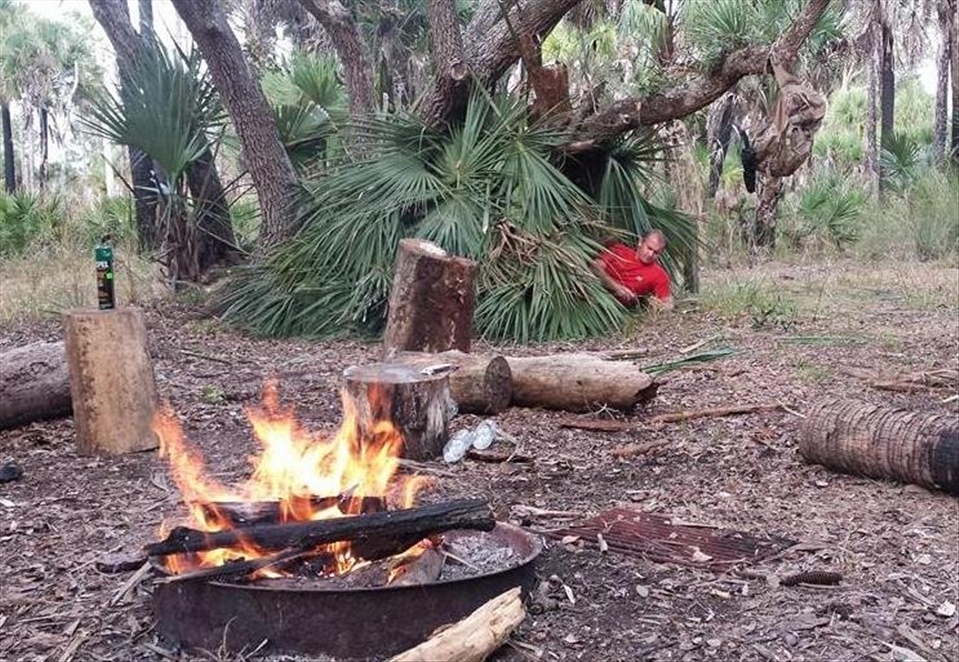My first lean-to! Slept in it too!