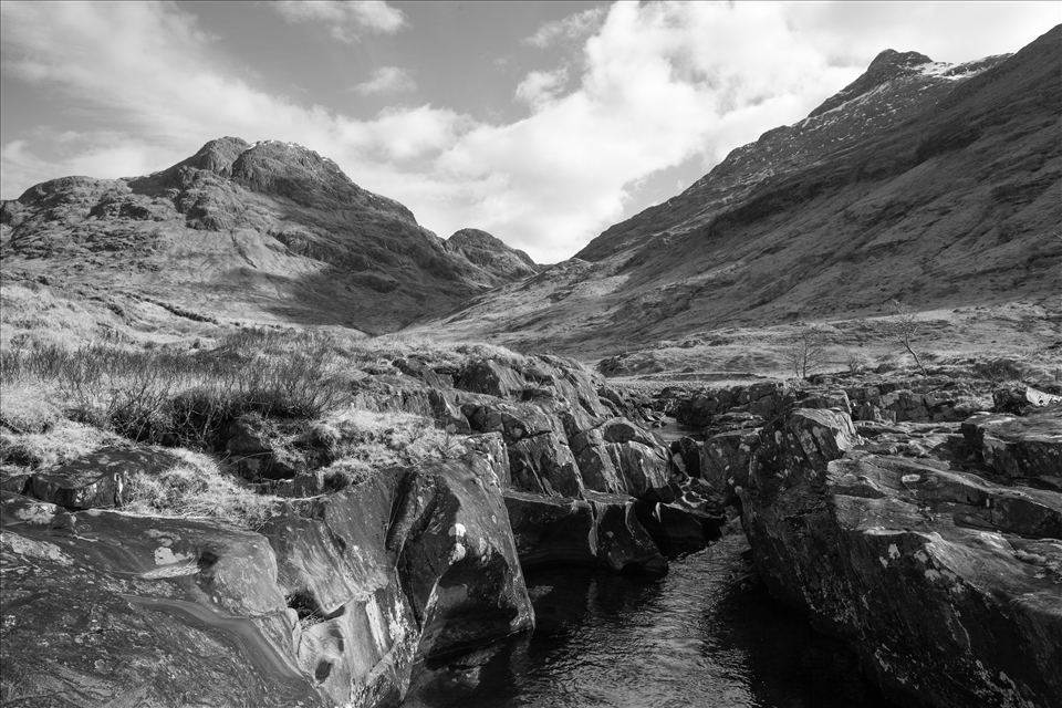 Low at the bottom of the Knoydart  mountains, the rivers carve deep into the earth, exposing old rocks, sculpted and shaped over the centuries. Much of Knoydart is owned by the John Muir trust, and we are so lucky to be able to walk freely across this landscape. It is our duty to preserve these wildernesses for future generations.
