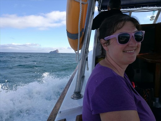 På vej til Punta Pitt med Torill