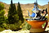 Moroccan tea over the hills of Kerdouss (near Tafraout): by tiznit, Views[335]