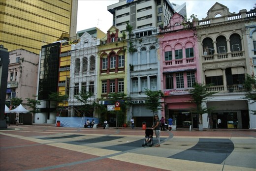 A few of the last remaining old low level shops amongst the building site and sky scrappers that is KL.