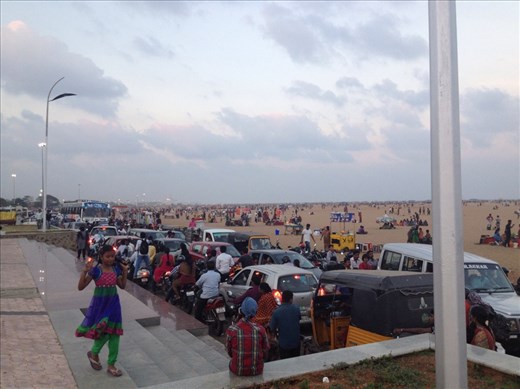 marina beach on a sunday